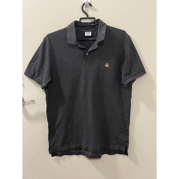 Brooks Brothers Mens Slim Fit Short Sleeve Polo Shirt Golden Fleece Logo Sz LG - Picture 2 of 8
